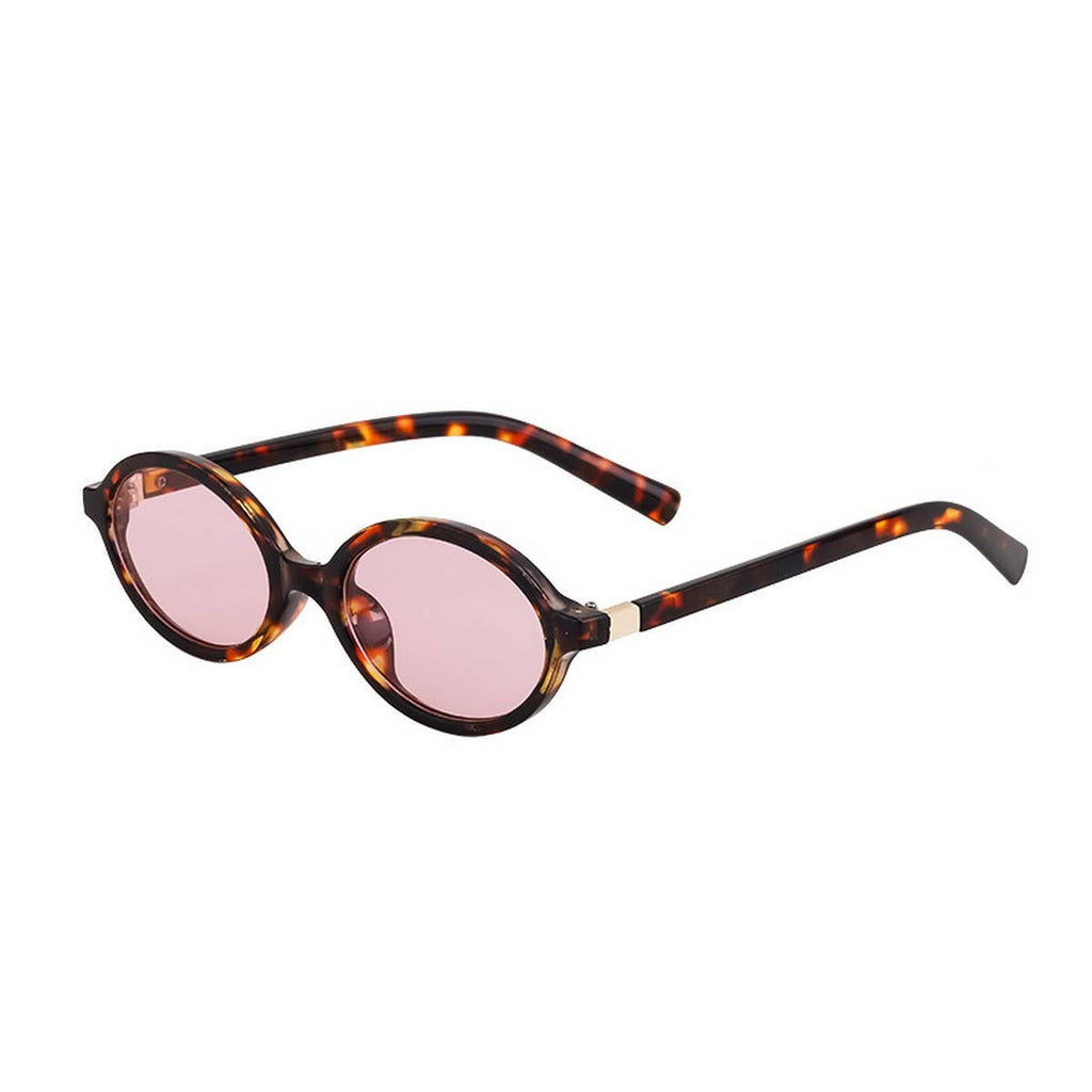 RETRO STREET STYLE SMALL OVAL FRAME SUNGLASSES