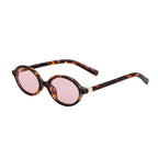 RETRO STREET STYLE SMALL OVAL FRAME SUNGLASSES