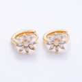 White Opal Marquise CZ Flower Cartilage Huggie