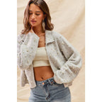 PEARL EMBELLISH SWEATER HOLIDY CHRISTMAS CARDIGAN