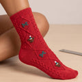 Cable Knit Teddy Bear Holiday Socks