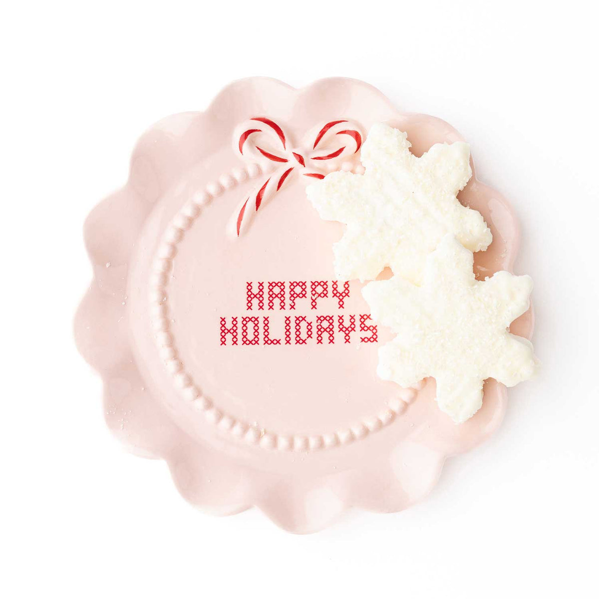 Happy Holidays Dessert Plate