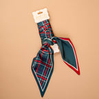 Twirl & Tie Scarf Accessory-Evergreen Plaid