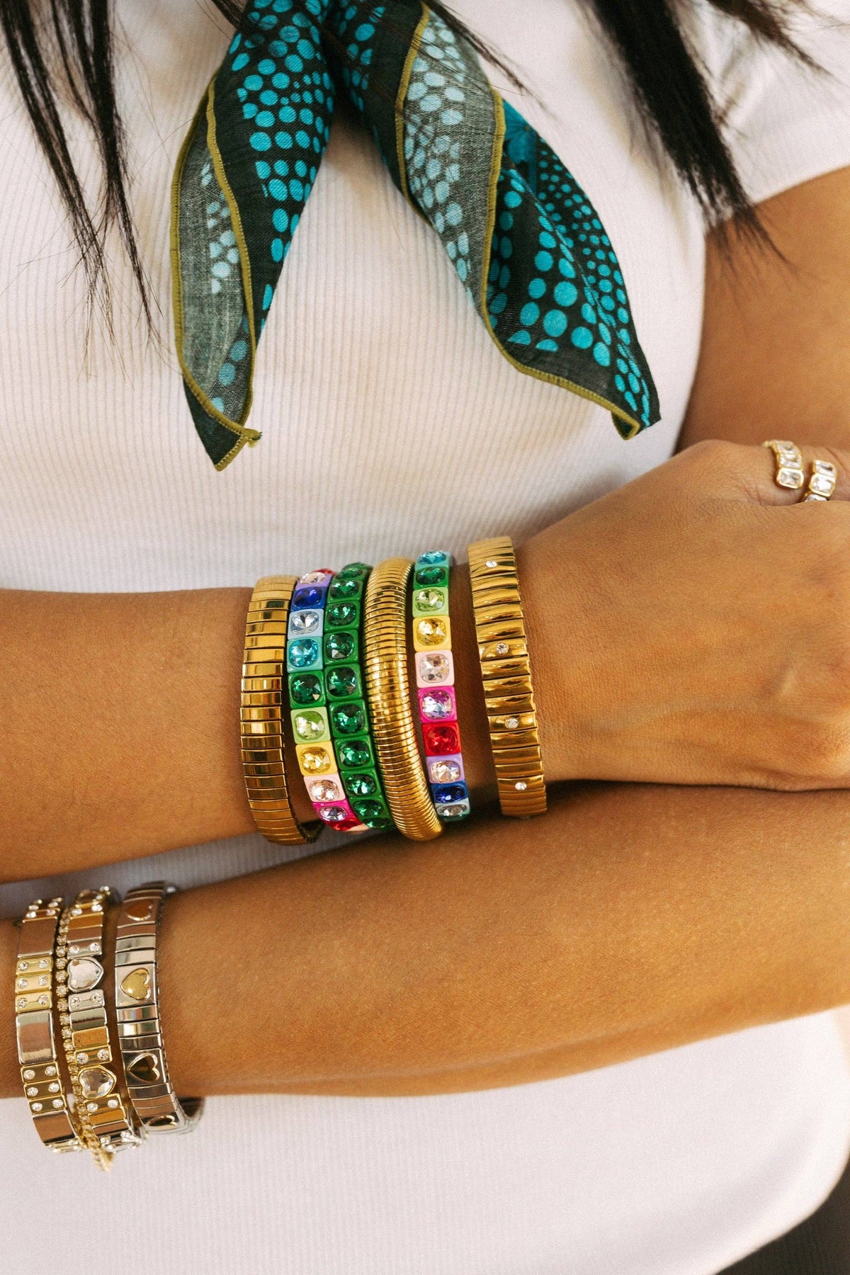 Stella Rainbow Gemstone Stretch Bracelet