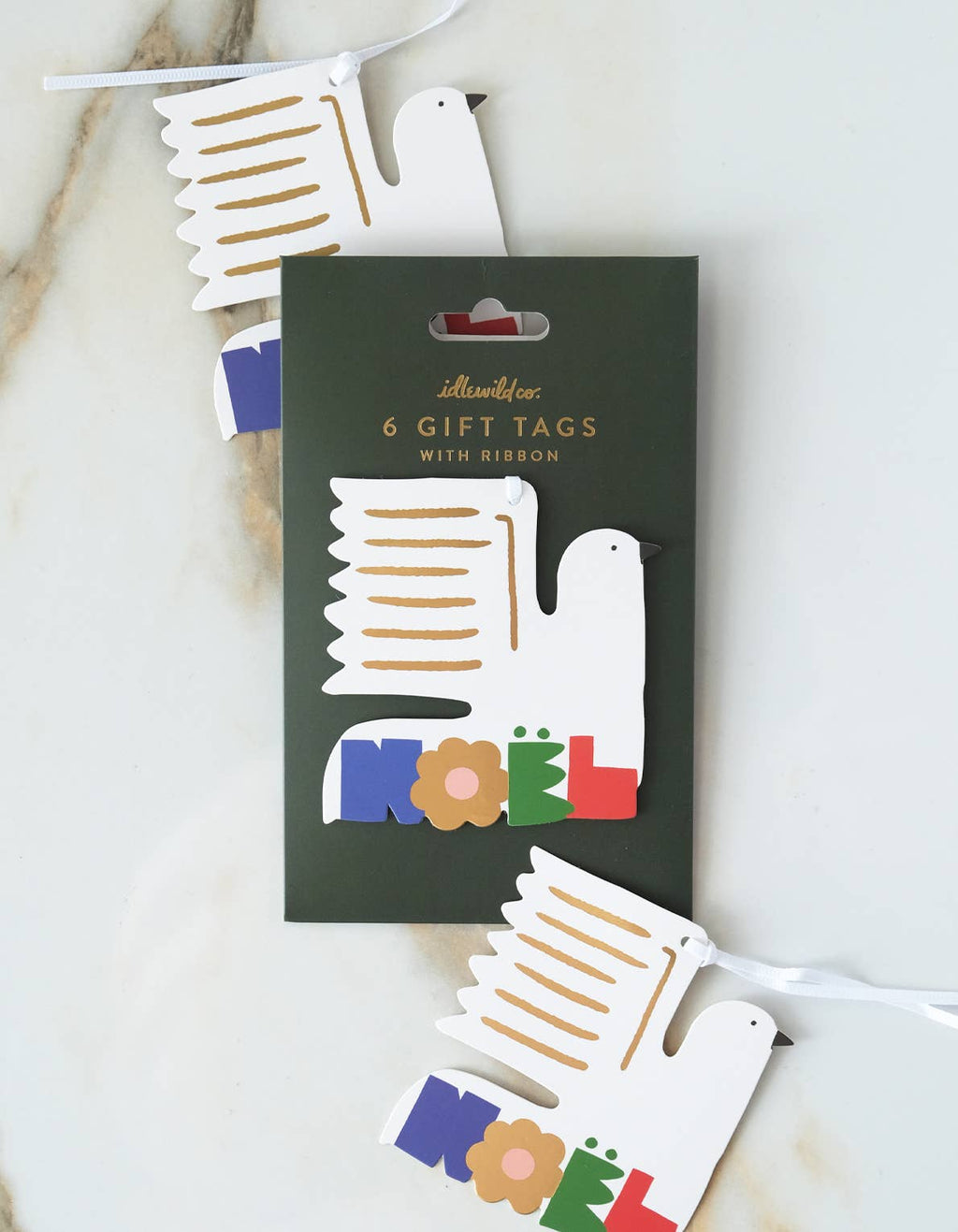 Die-Cut Gift Tags | Christmas Noel Dove