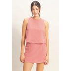 Gingham Sleeveless Top and Skort Set