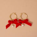 Signature Hoop Earrings-Ruby Ribbon