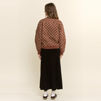Polka Dot Cotton Twill Bomber Jacket
