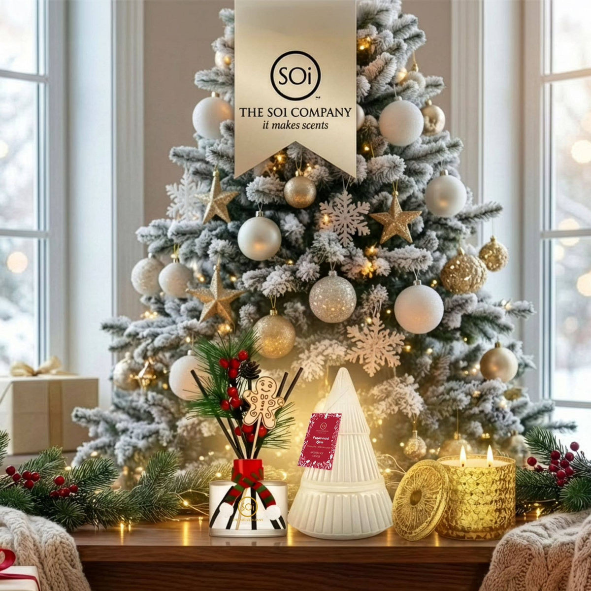 Glass Tree  Peppermint Twist