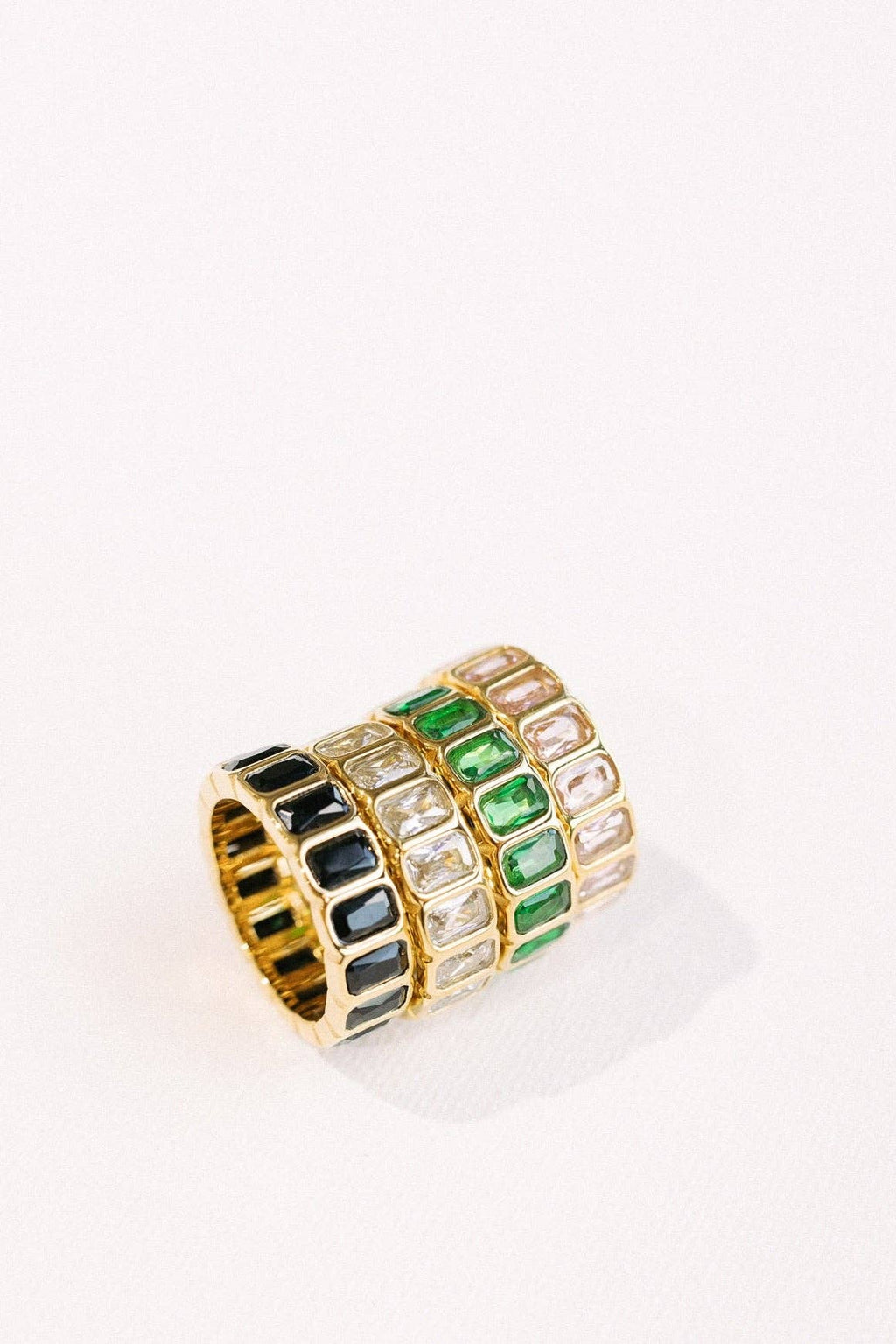 Crystal Eternity Ring Black