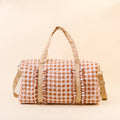 On-the-Go Quilted Weekender Bag-Maple Gingham