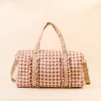 On-the-Go Quilted Weekender Bag-Maple Gingham