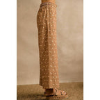 POLKA DOT ELASTICIZED WAIST WIDE PANTS