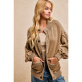 WASHED RIB BANDED COTTON SWEATER KNT CARDIGAN TOP