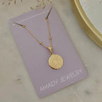 Our Father prayer coin charm Necklace