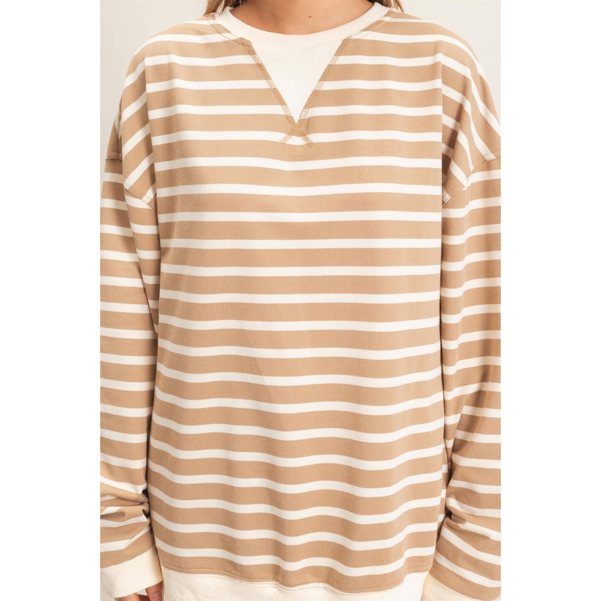 Striped Long Sleeve Pullover