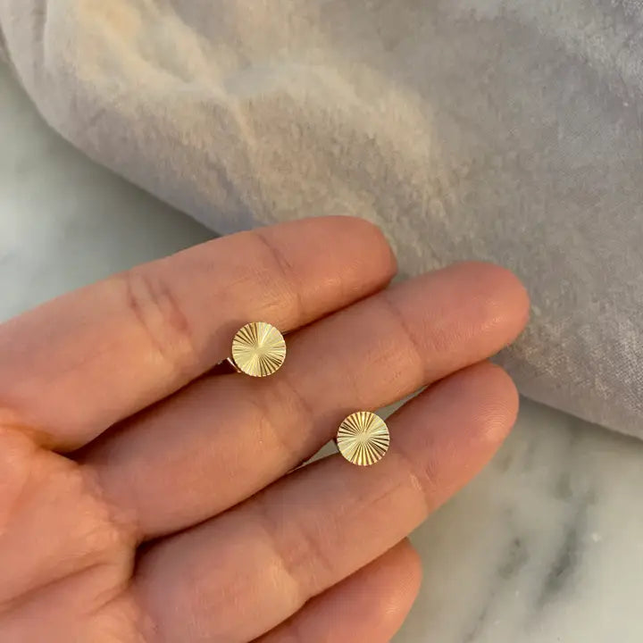 Dot stud Post studs Earrings 18k Gold