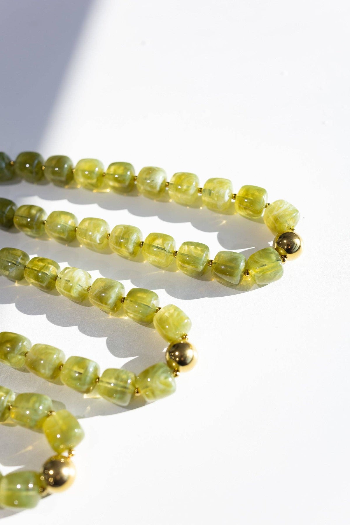 Noemi Chunky Beaded Necklace Green