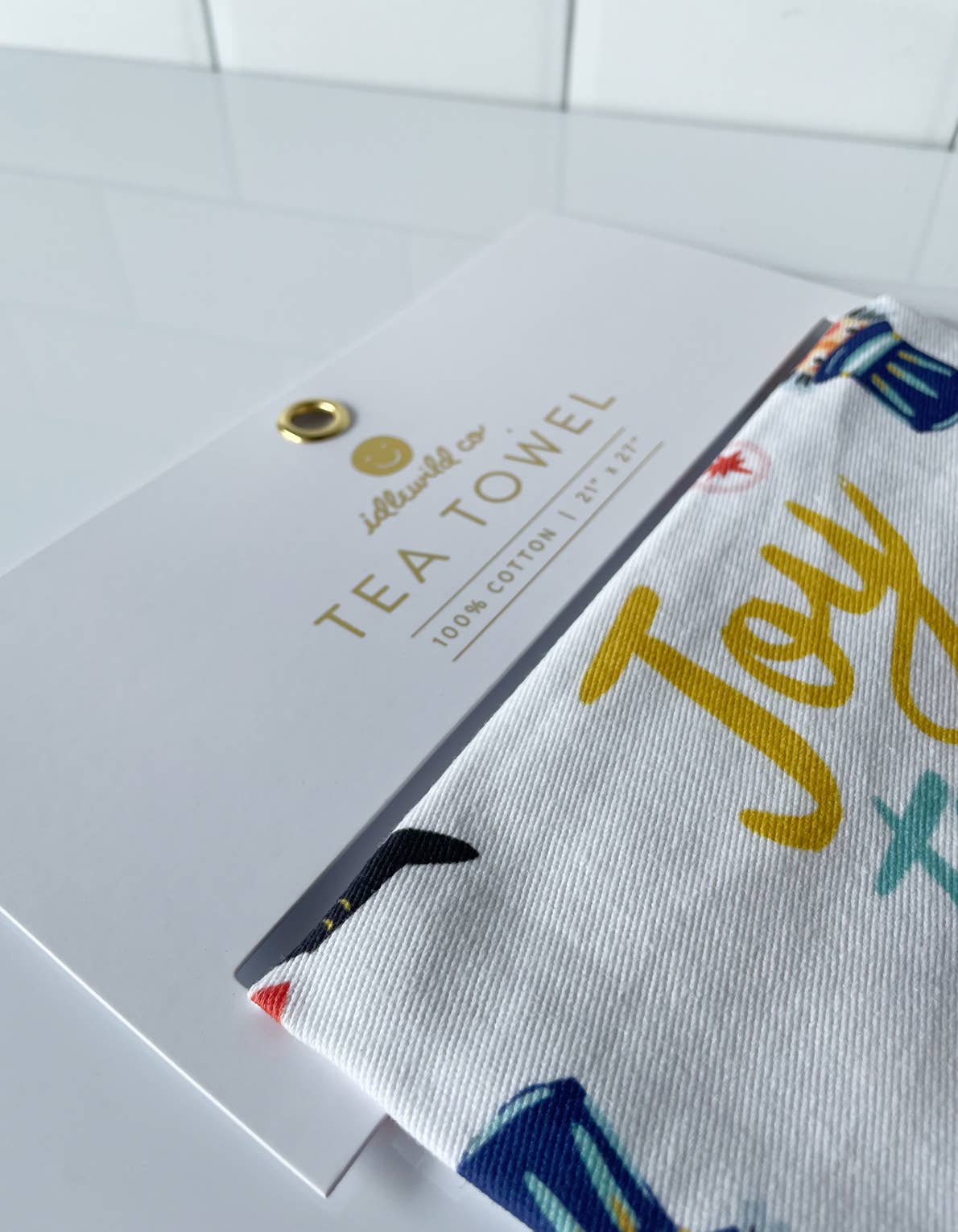 Holiday Tea Towel with Embroidered Detail | Nutcrackers