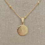 Our Father prayer coin charm Necklace