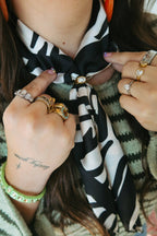 Wild One Zebra Scarf - Black