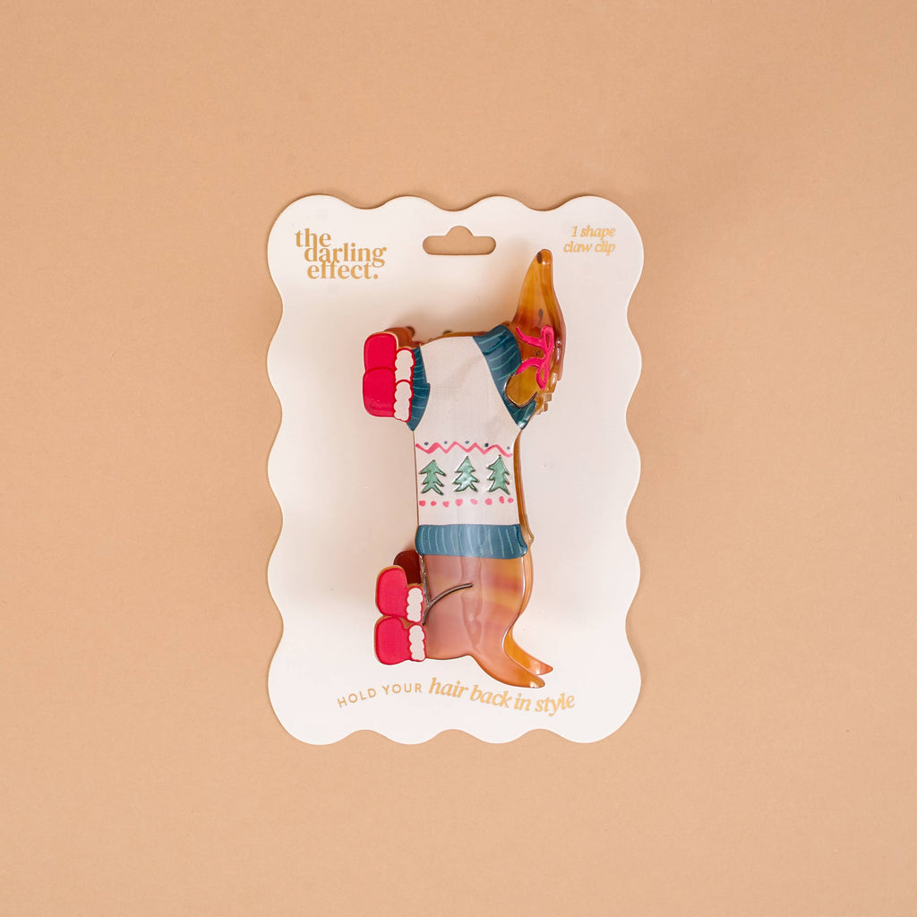 Shape Up Claw Clip-Dashing Dachshund