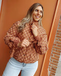 Floral Quilted Jacket/Bow Sleeves