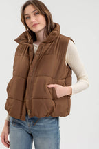 On the Go Green Puffer Vest