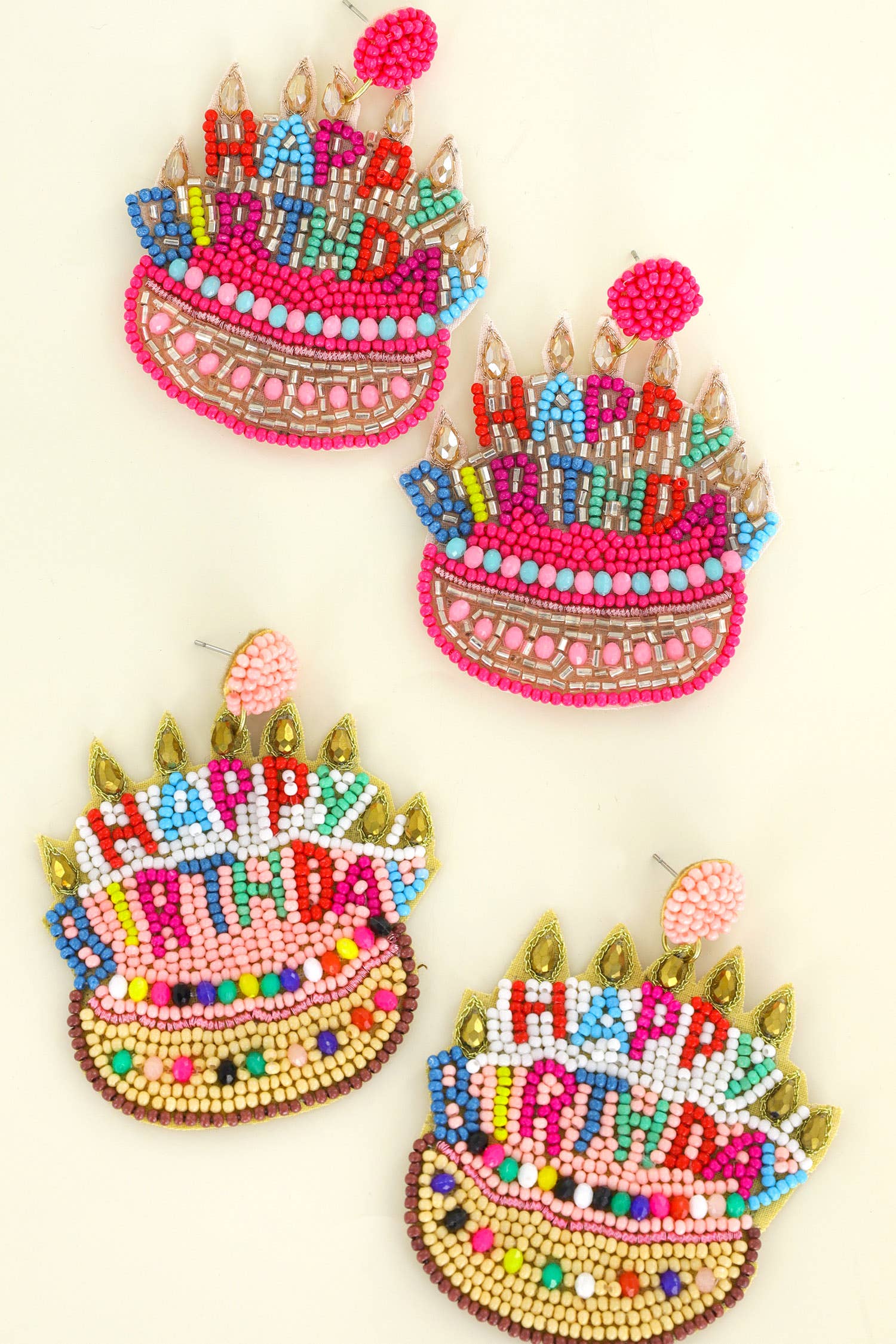 "Happy Birthday" Cake Earrings