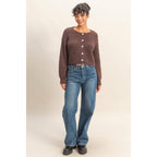 Fluffy Button-Up Cardigan