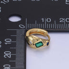 Gold Filled Multi Abstract Huggies