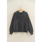 Pink Santa Washed Hoodie