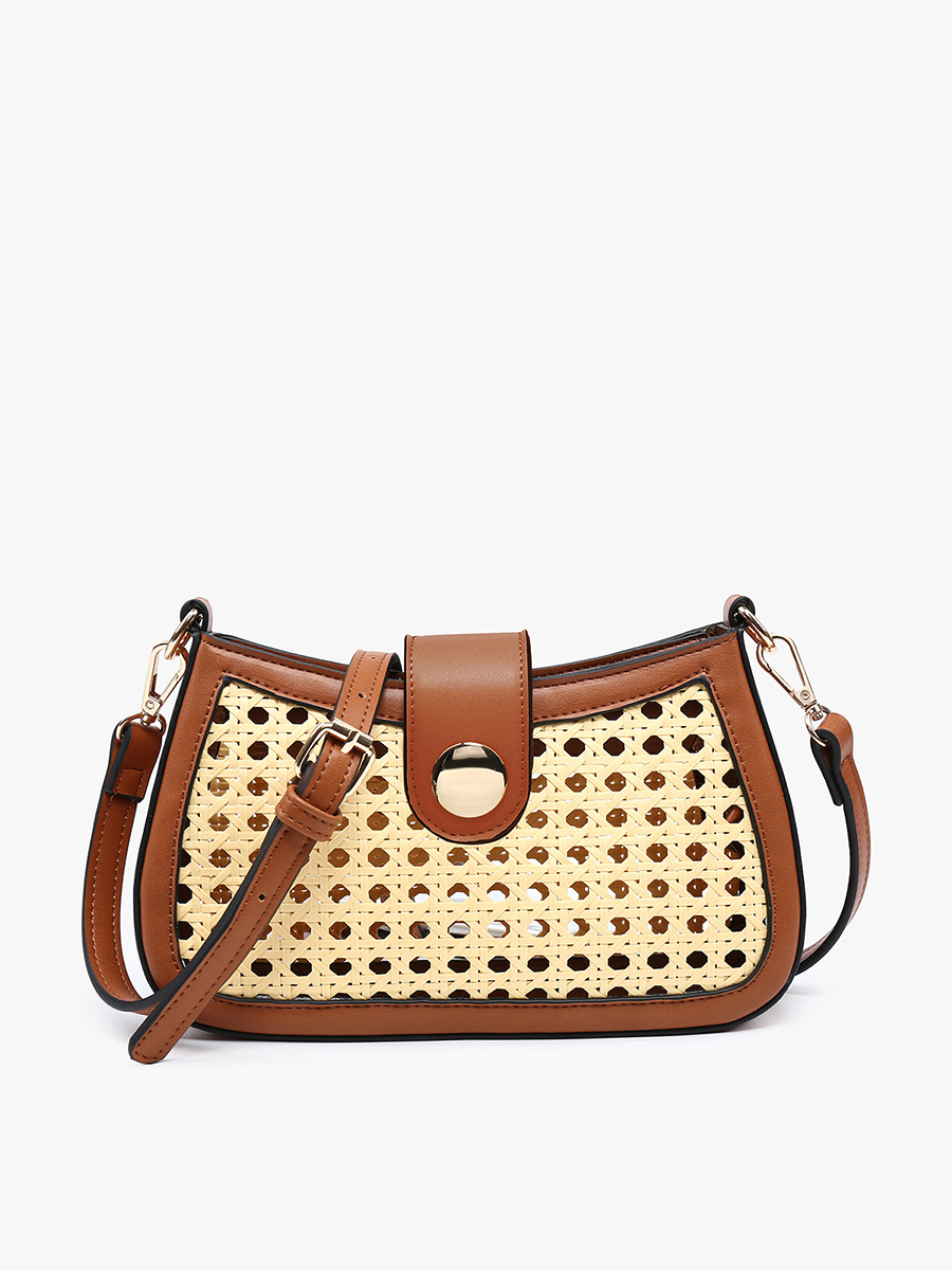 Rattan Snap Crossbody