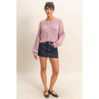 Fluffy Button-Up Cardigan