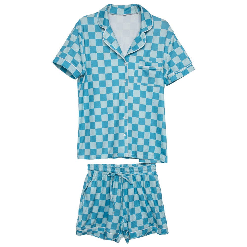 Teal Checkered Loungewear