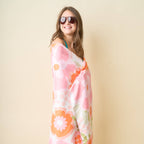 XL Quick-Dry Beach Towel- Pink Orange