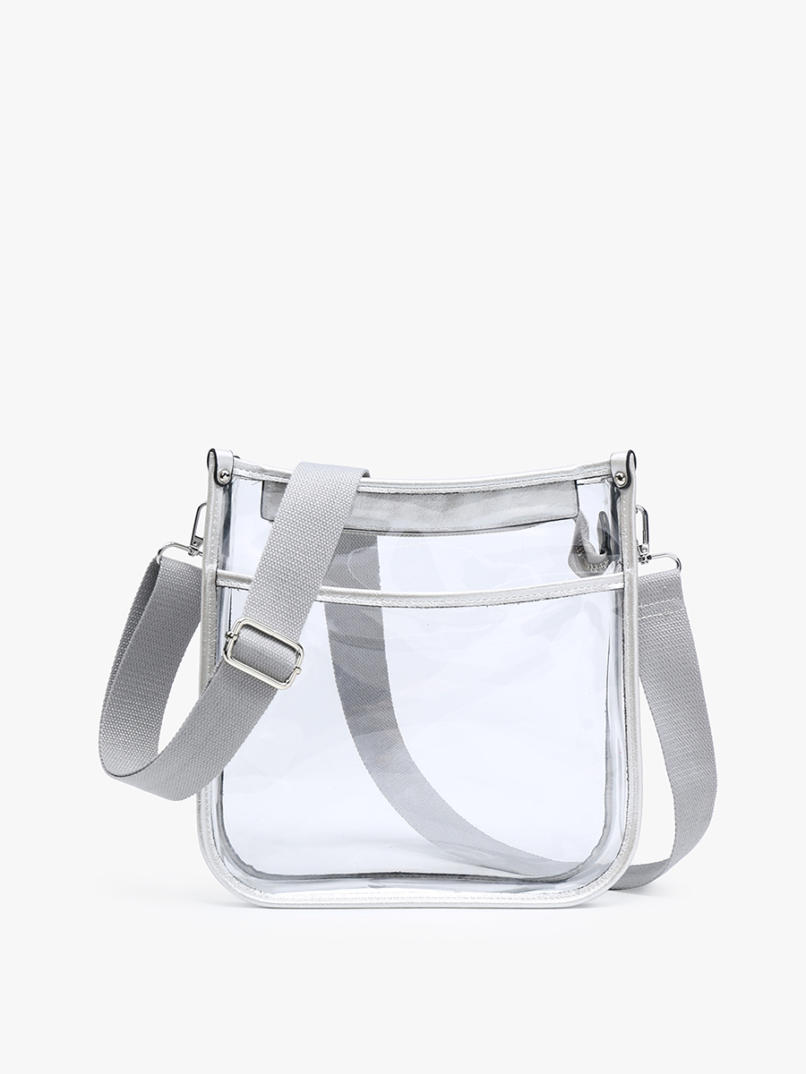 Posie Clear Crossbody: Brown