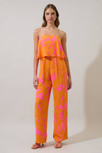 Mexia Floral Elvie Strapless Jumpsuit