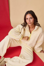 Tangerine Fleece Zip-Up Jacket