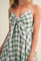 Basil Gingham Maxi