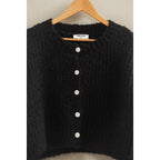 Fluffy Button-Up Cardigan