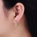 14K Gold Filled Clear CZ Baguettes