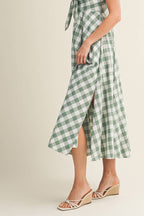 Basil Gingham Maxi