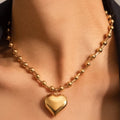 Paris Non-Tarnish Large Heart Necklace