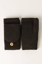 Solid Knit Fingerless Mittens