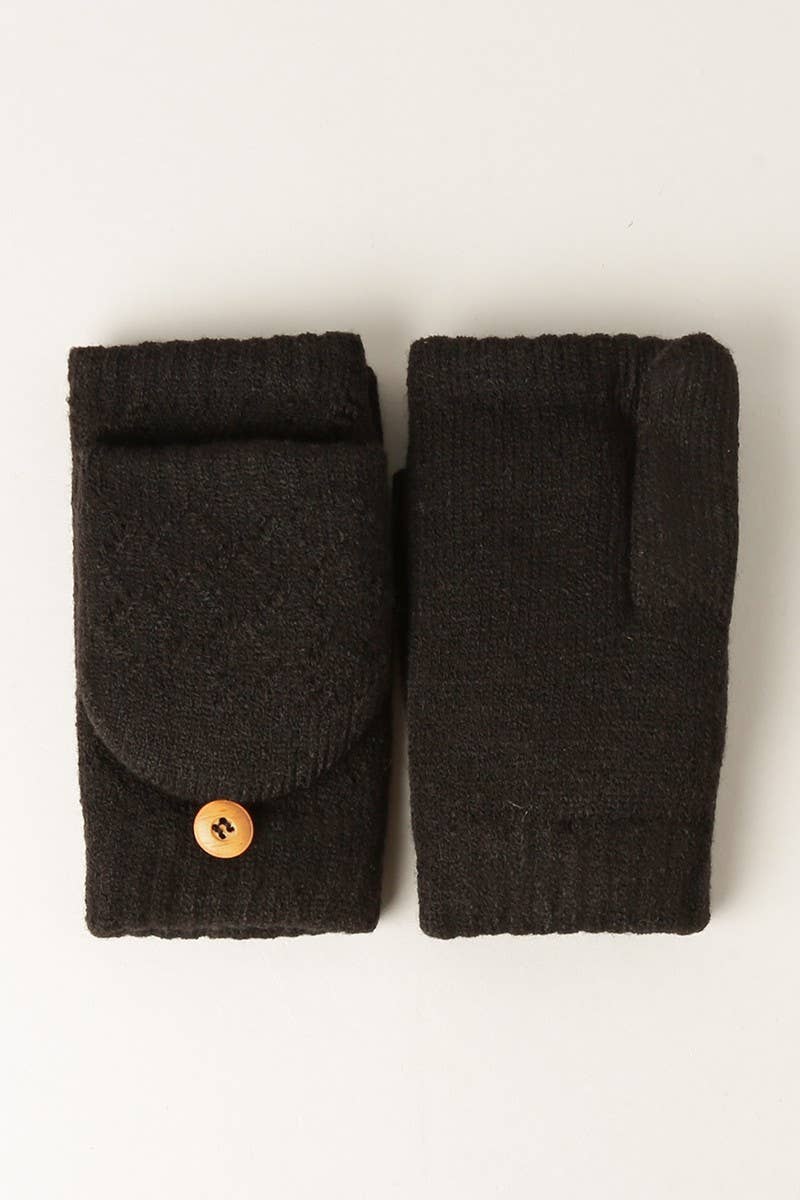 Solid Knit Fingerless Mittens