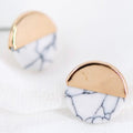 Round Marble Studs
