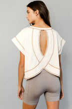 Open Back Reverse Stitched Top