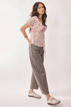 Patch Pocket Wide Leg Barrel Jeans