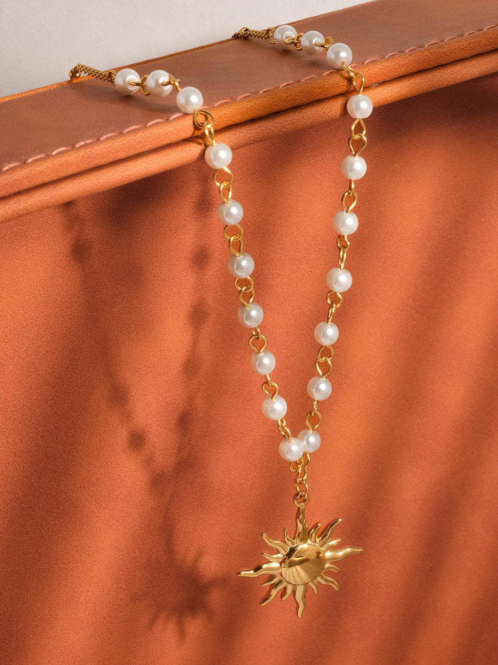 Non-Tarnish Sun Beaded Necklace